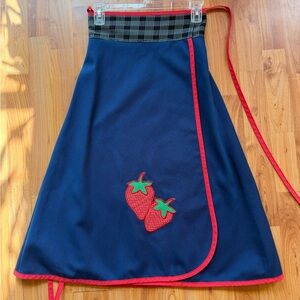 American Vintage Blue Skirt with Strawberry Detail